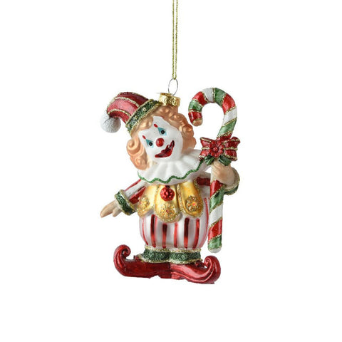 Kaemingk Glass Christmas Clown 10x4xH12 cm 2 variants (1 unit)