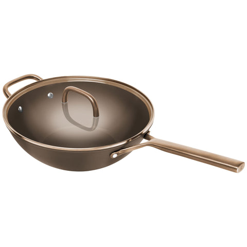 ZWILLING Milano Wok in alluminio + coperchio in vetro 30 cm