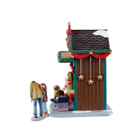 Bâtiment LEMAX « Atelier de jouets du Père Noël » en résine H13,9x19,5x9,5 cm
