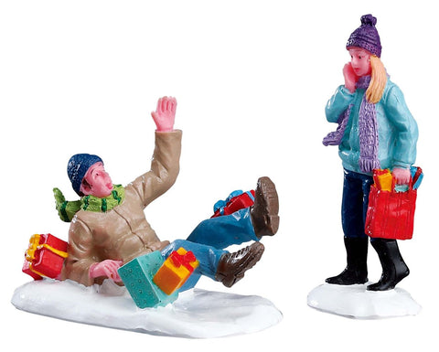 LEMAX Set 2 Personaggi "Shopping Date" in resina 10x4xH7,8 cm