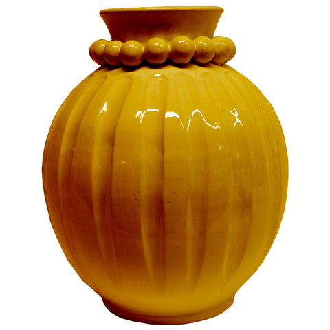 VIRGINIA CASA Vase boule avec perles "Collier" en céramique D29xH36 cm
