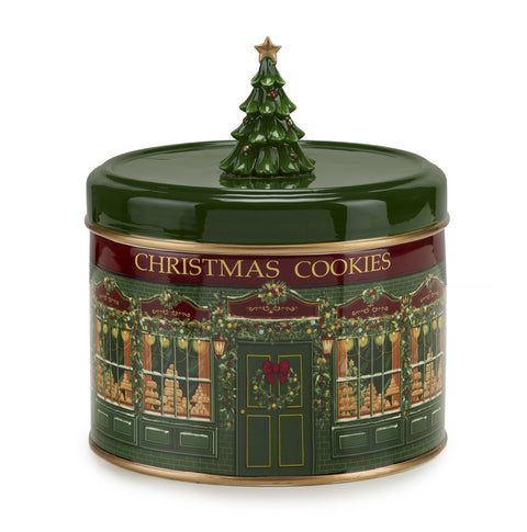 Fade Scatola per Biscotti di natale albero in latta D16xH18 cm