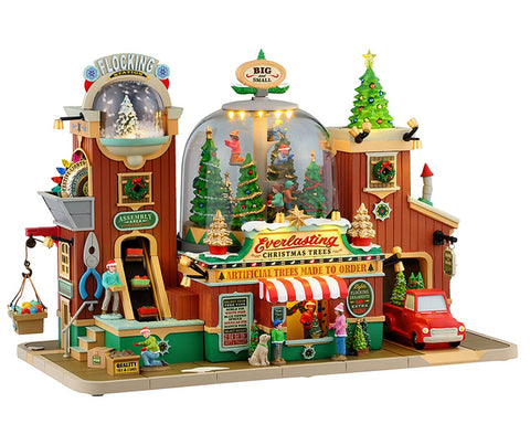 LEMAX Edificio in movimento luci led "Everlasting Christmas Trees" H23x34x18.8 cm