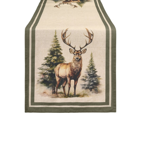 Nuvole di Stoffa Runner natalizio "Bosco incantato" 150x50 cm