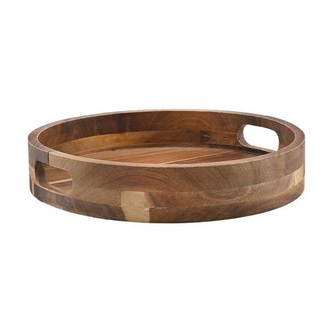 Estia Home Vassoio da portata rotondo in legno "Allure" D35xH5 cm