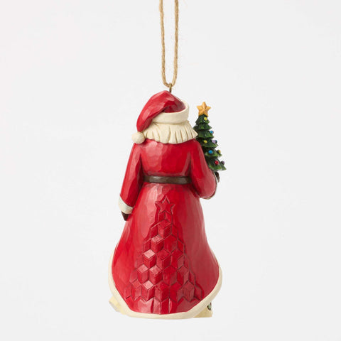 Enesco Decoro per albero Babbo Natale con alberello "Jim Shore" H9 cm