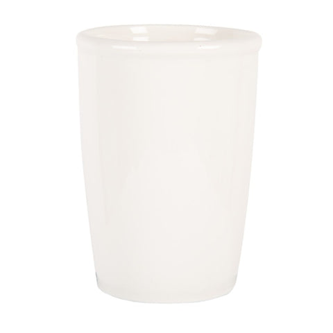 Clayre & Eef Porta Spazzolini da bagno in ceramica bianco D8xH12 cm