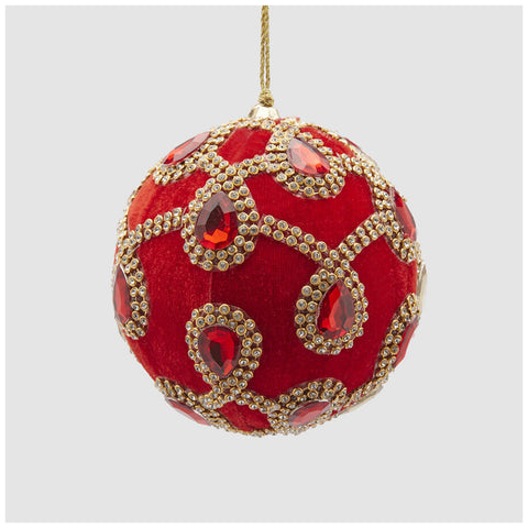 EDG Enzo De Gasperi Christmas bauble with gems D10 cm
