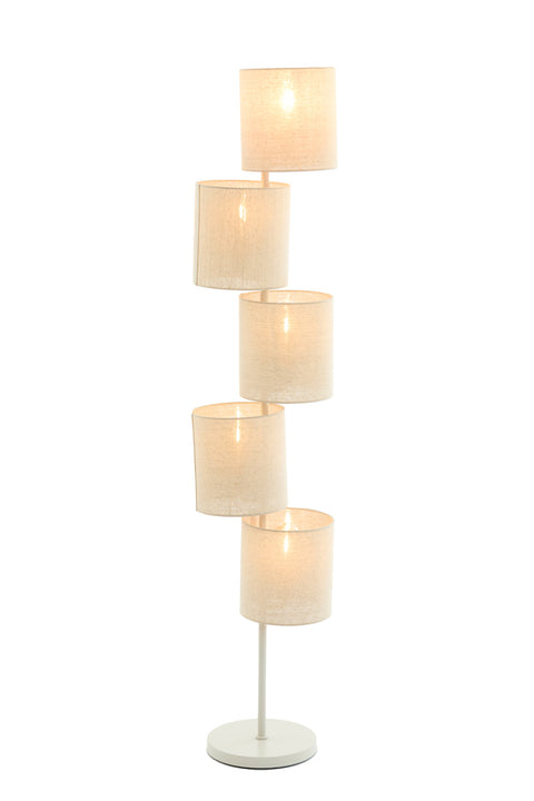 Light & Living Lampada da terra in tessuto beige "Benigno" D32xH155.5 cm