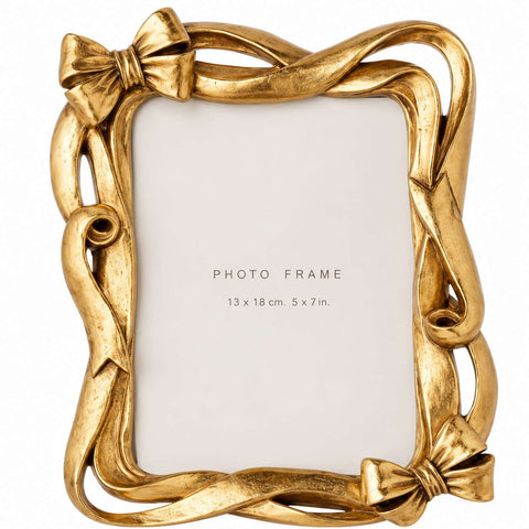 L'Arte di Nacchi Cornice portafoto con fiocchi resina 18,5x3xH24 cm