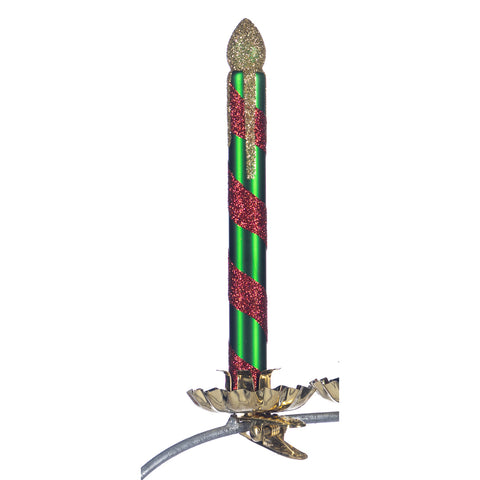 GOODWILL Glass candle with clip H12 cm 2 variants (1pc)