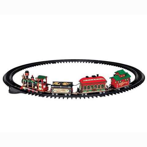 LEMAX Train de Noël en mouvement avec musique "Yuletide Express" 113x66,5xH9,3 cm
