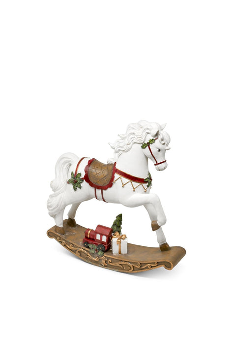 Figurine de Noël en tissu Nuages ​​Cheval à bascule « Carrousel » 29x7x30 cm