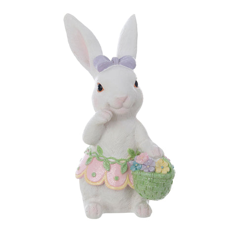 Blanc Mariclò Statuina Coniglio di pasqua in resina "Dolce Fiaba" 9x10xH17 cm 2 varianti(1 unità) - Angelica Home Stabia