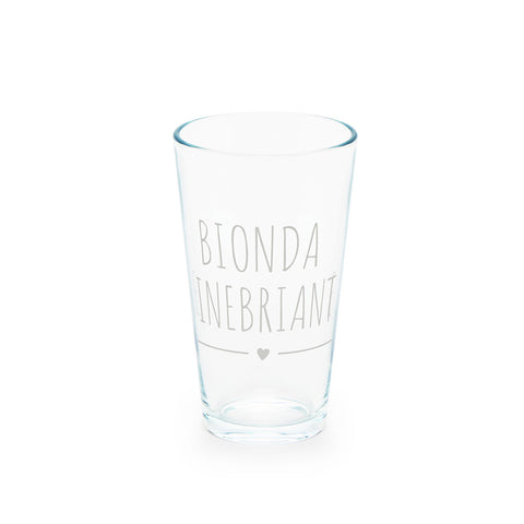 NUAGES DE TISSU Set de 6 verres BLONDE INEBRIANT verre avec phrase 480ml 9x15