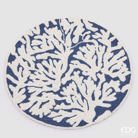 EDG Enzo de Gasperi Coral round beaded placemat D36 cm