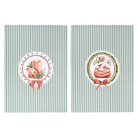 Nuvole di Stoffa Set 2 strofinacci natalizi "MAGIC NOEL" 50x70 cm 2 varianti (2 unità)