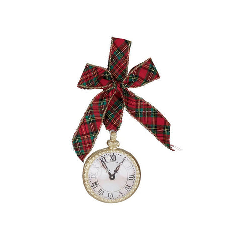 GOODWILL Decoro Orologio in resina con fiocco 7 cm 3 varianti(1 unità)