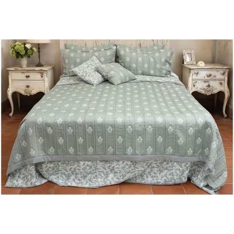 L'Atelier 17 Copriletto singolo primaverile double face + federa "Silky" 180x260 cm 6 varianti(1 unità)