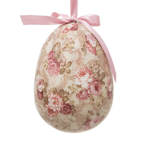 Clayre & Eef Set 2 Decori Uova di pasqua decorative da appendere D9xH12 cm