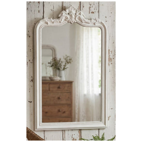 L'Arte di Nacchi Specchiera da parete in legno mdf bianco 80x9xH130 cm