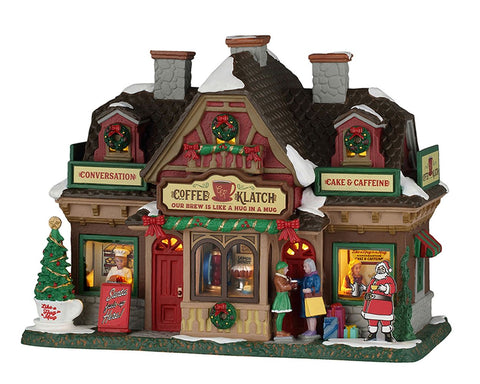 LEMAX Edificio luci led "Coffee Klatch" in porcellana H17x21x11.5 cm