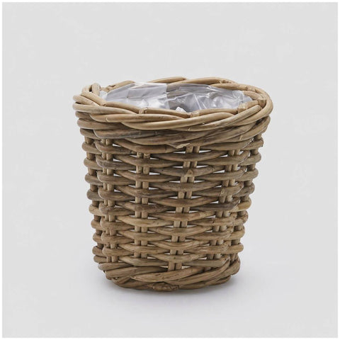 EDG Enzo De Gasperi Cesto rotondo in rattan foderato 3 varianti(1 unità)