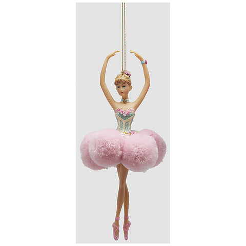 EDG Ballerina con abito rosa decorazione natalizia H18 cm 3 varianti (1unità)