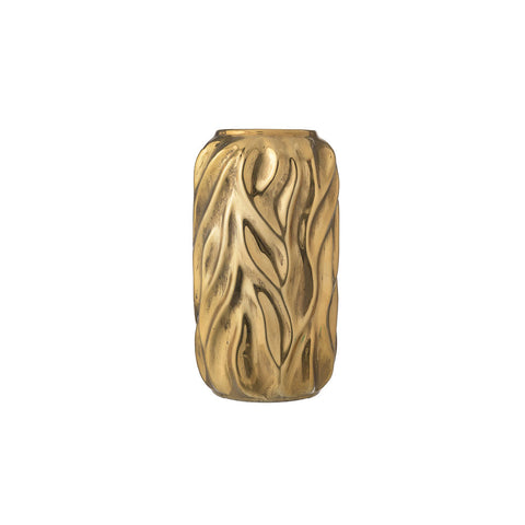 L'arte di Nacchi Vaso Portafiori decoro ondulato ceramica oro D20 H37 cm