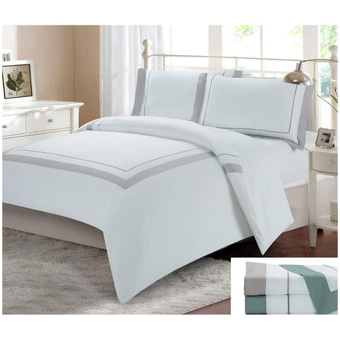 Housse de couette double Art Déco + 2 taies d'oreiller « Firenze » 4 coloris