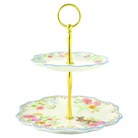 Easy Life Alzatina 2 piani cucina di pasqua in porcellana "Tres Jolie" D21/16 cm