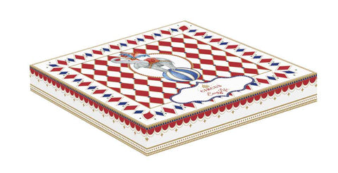 Easy Life Piatto di natale stella in porcellana + box "Circus" D22.5 cm