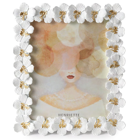 Henriette Portafoto Petalo Chic bianco/oro "Ostuni" 27x32cm(20x25cm)