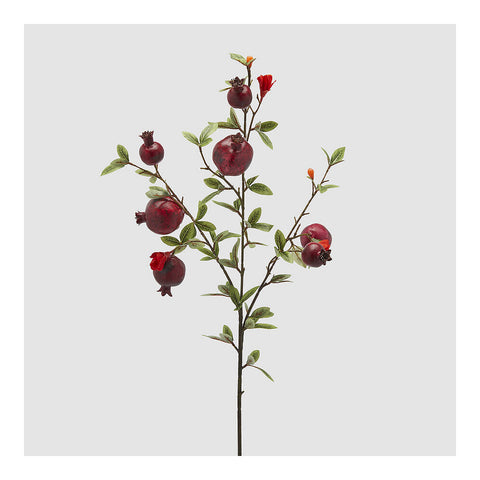 Edg - Enzo De Gasperi Ramo artificiale verde con melograni H76 cm