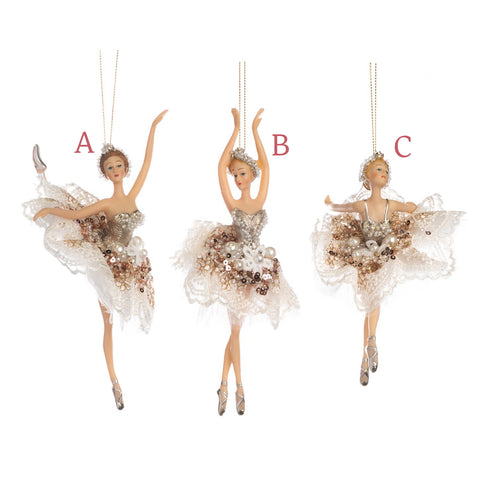 GOODWILL Resin ballerina with beads H17 cm 3 variants (1pc)