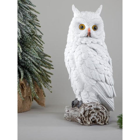 Bollweg Formano Christmas figurine Owl in artificial stone 17xH37 cm