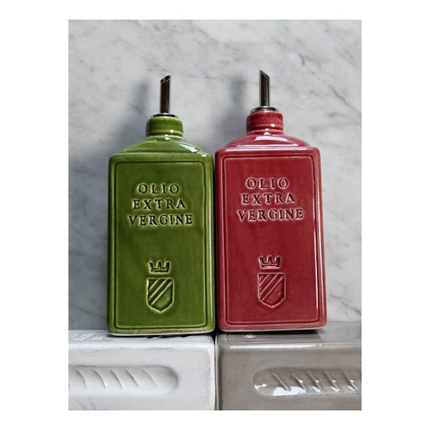 VIRGINIA CASA Oil can with antique effect ceramic dispenser H19 cm 2 variants