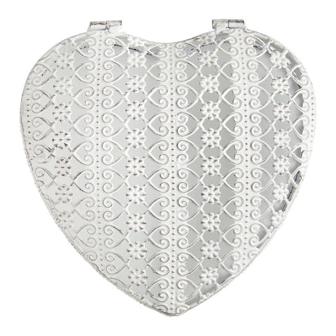 Mathilde M Antique Effect Metal Heart Jewelry Box 18.5x6 cm