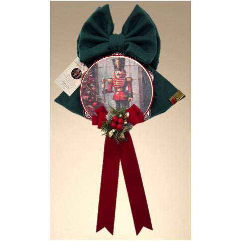 Madame Fioccò Fiocco di natale Tamburo Schiaccianoci verde H35 cm