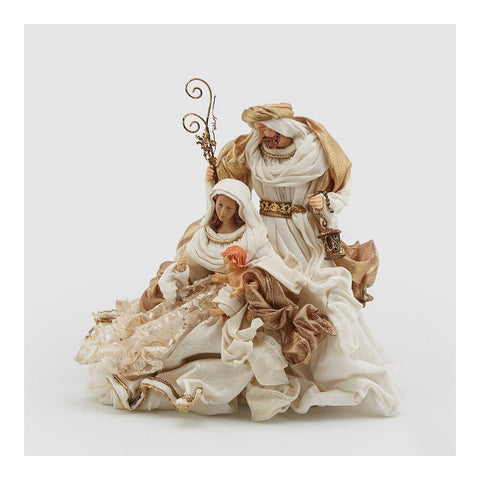 EDG Christmas decoration Holy Family nativity scene in resin and fabric H36 cm
