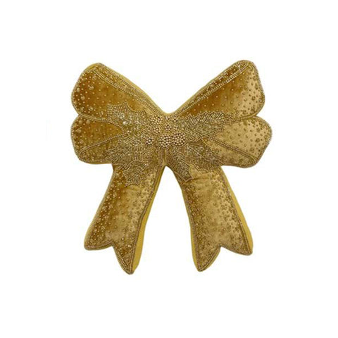 Coussin de Noël Blanc Mariclò en forme de nœud 38x40x5 cm 3 variantes (1 unité)