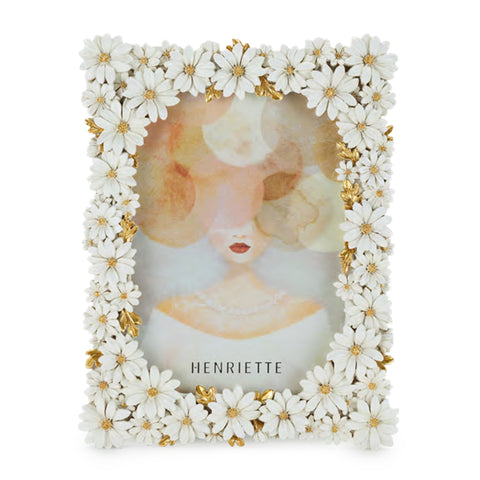 Henriette Portafoto Millefiori bianco/oro "Ostuni" 17.5x23cm(13x18cm)