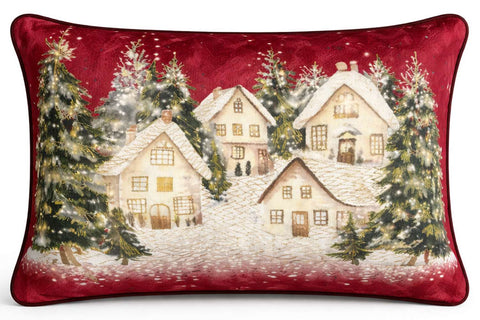 Clodette Cuscino di natale in velluto "Livigno" 50x35 cm 3 varianti(1 unità)