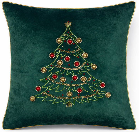 Clodette Cuscino Albero di Natale in velluto "Diamond" 47x47 cm 2 varianti(1 unità)