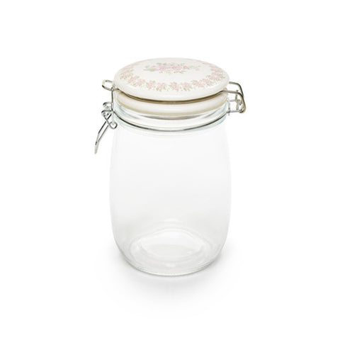 Clouds of Cloth Jar with cap "Wendy" Shabby Chic 11xh17.5 cm