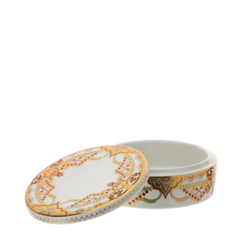 Boîte décorative en porcelaine Hervit « Thay » D12xH4,5 cm
