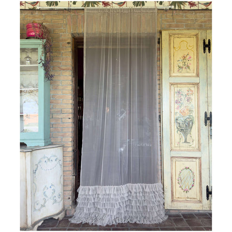 L'Atelier 17 Tenda con tulle e rouches "Valzer" 140x290 cm 3 varianti(1 unità)