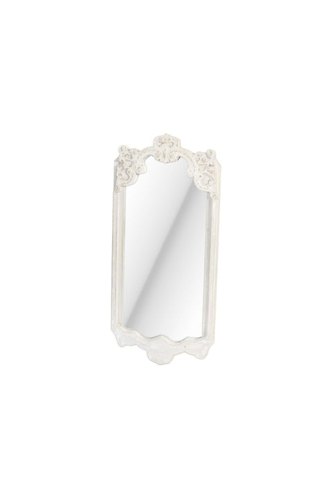 Cloth Clouds Wall Mirror in Pickled Wood 42x3.5xH90.5 cm