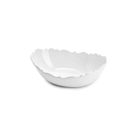 Fade Centro Ovale in porcellana bianca "Arya" 33x23 cm