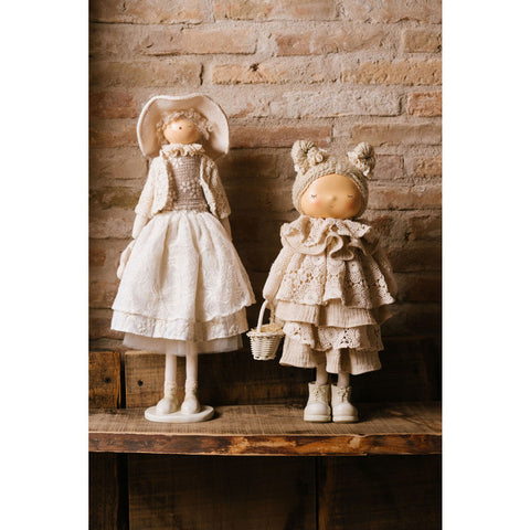 Nuvole di Stoffa Doll with Shabby Chic dress 20x16x40 cm 2 variants (1pc)